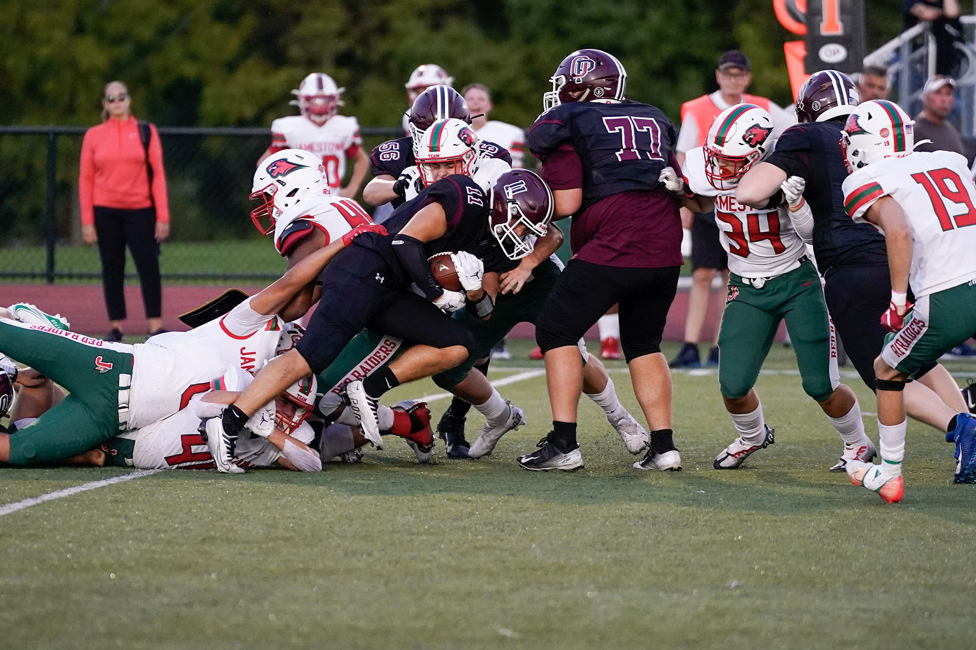 Running Back trying to break free Running Back trying to break free
