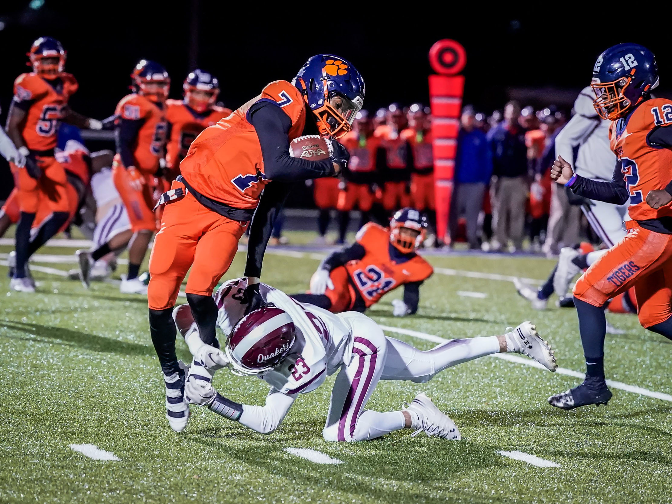 OP defender making the tackle OP defender making the tackle