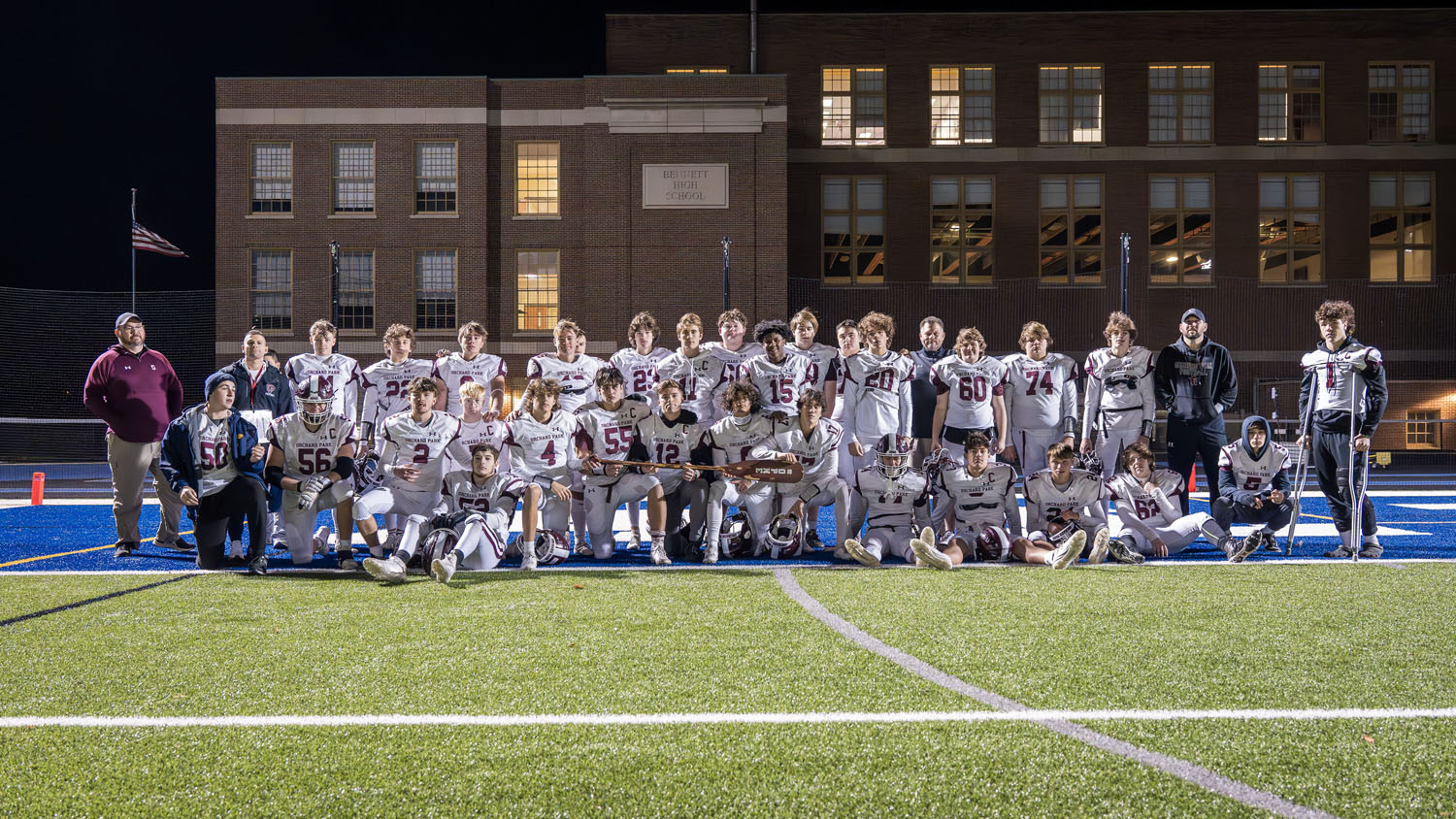 Orchard Park in a post game picture of the team Orchard Park in a post game picture of the team