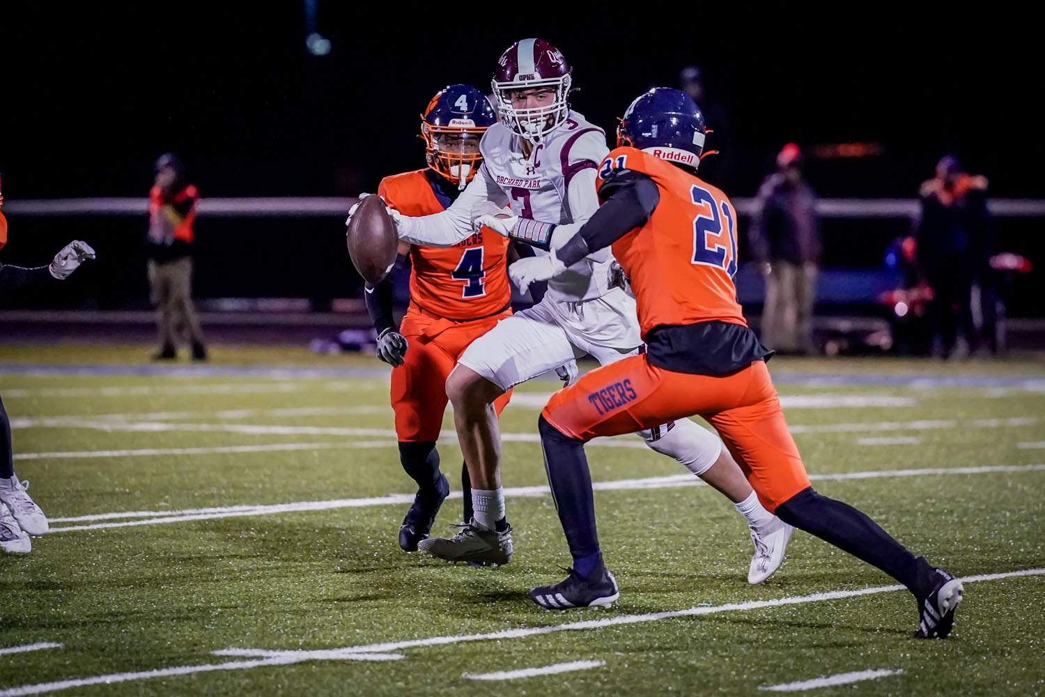 Orchard Park WR looking for space to run the ball Orchard Park WR looking for space to run the ball
