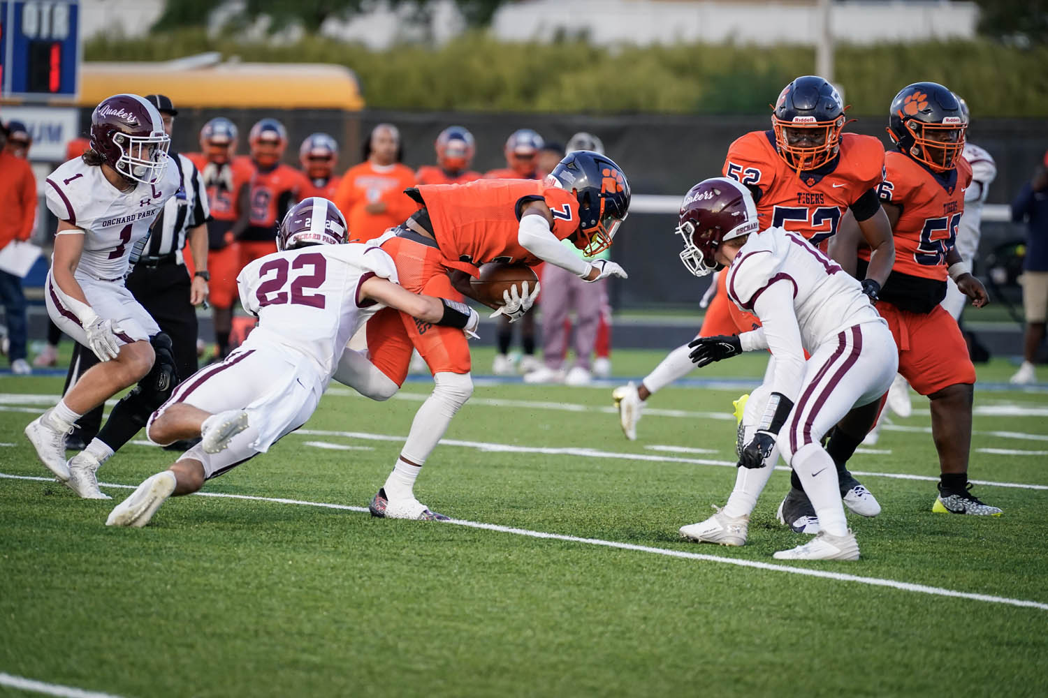 Quakers with the tackle Quakers with the tackle