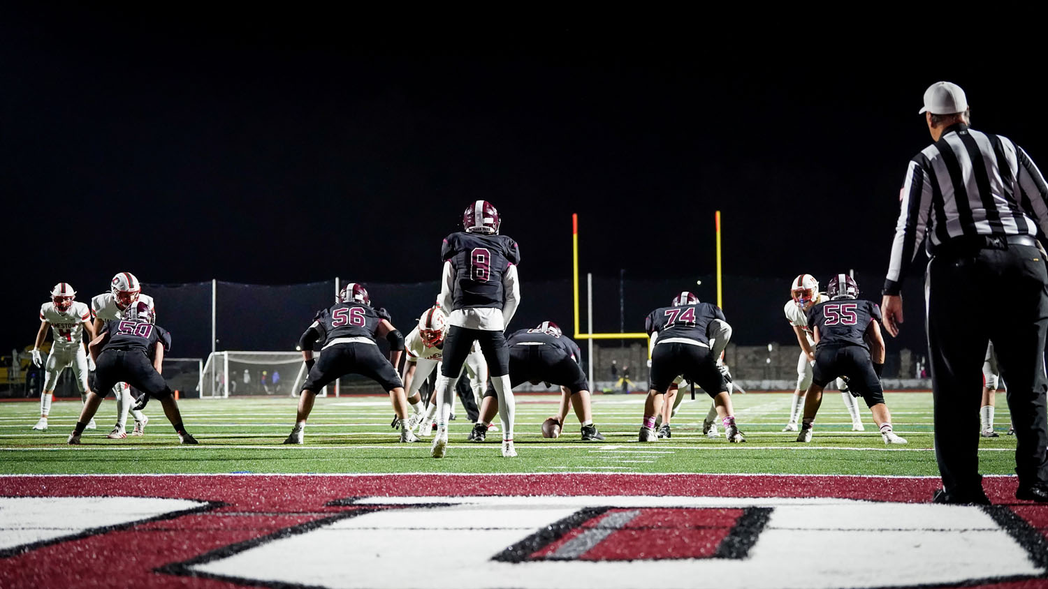 The Quakers Offense set for the play The Quakers Offense set for the play