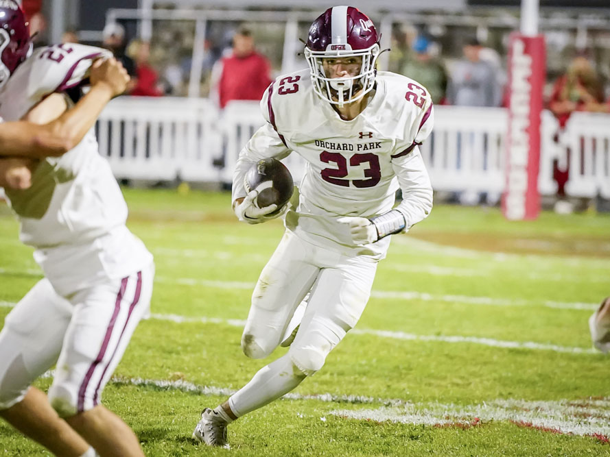 Running the ball down the field Running the ball down the field