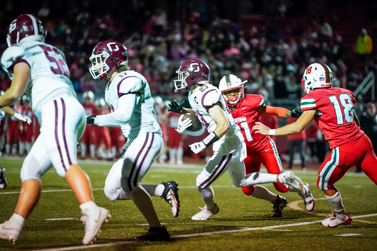 Ball Carrier following his lead blockers Ball Carrier following his lead blockers