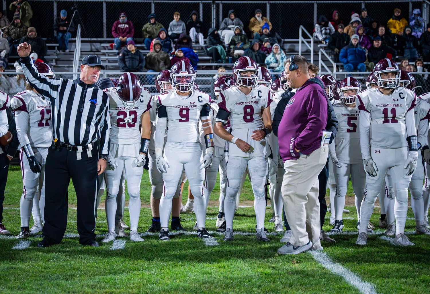 Captains before the coin toss Captains before the coin toss