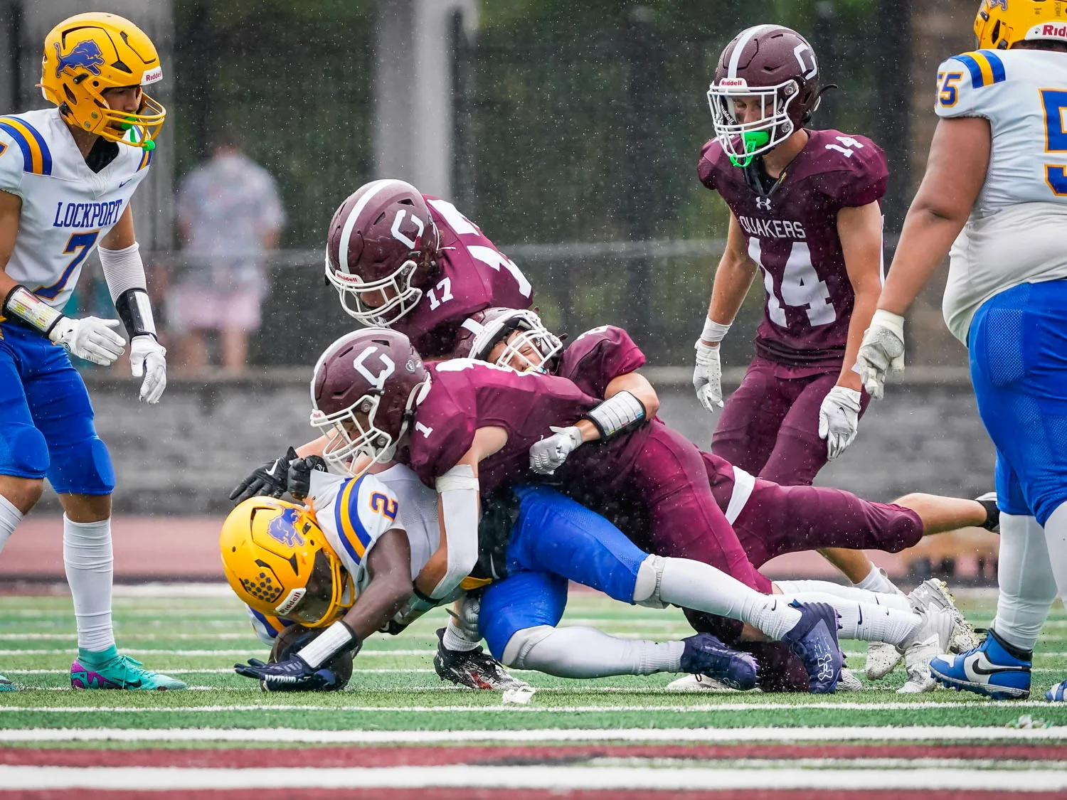 OP Defense brining down the Lockport RB OP Defense brining down the Lockport RB