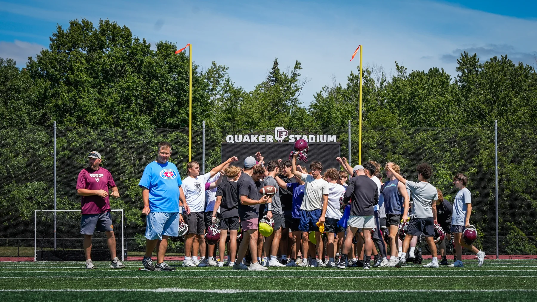 End of practice huddle