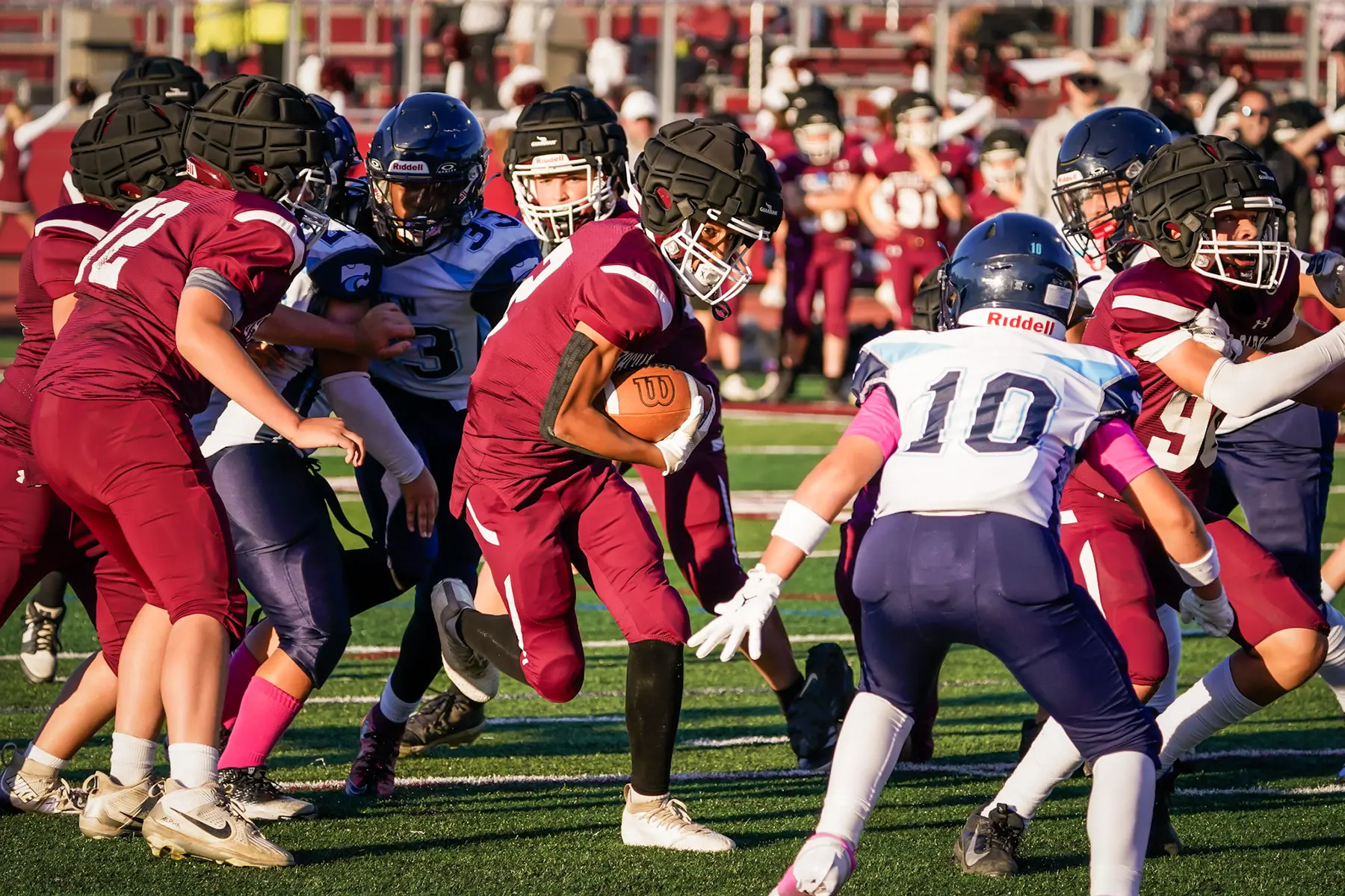 RB looking for space to run the ball