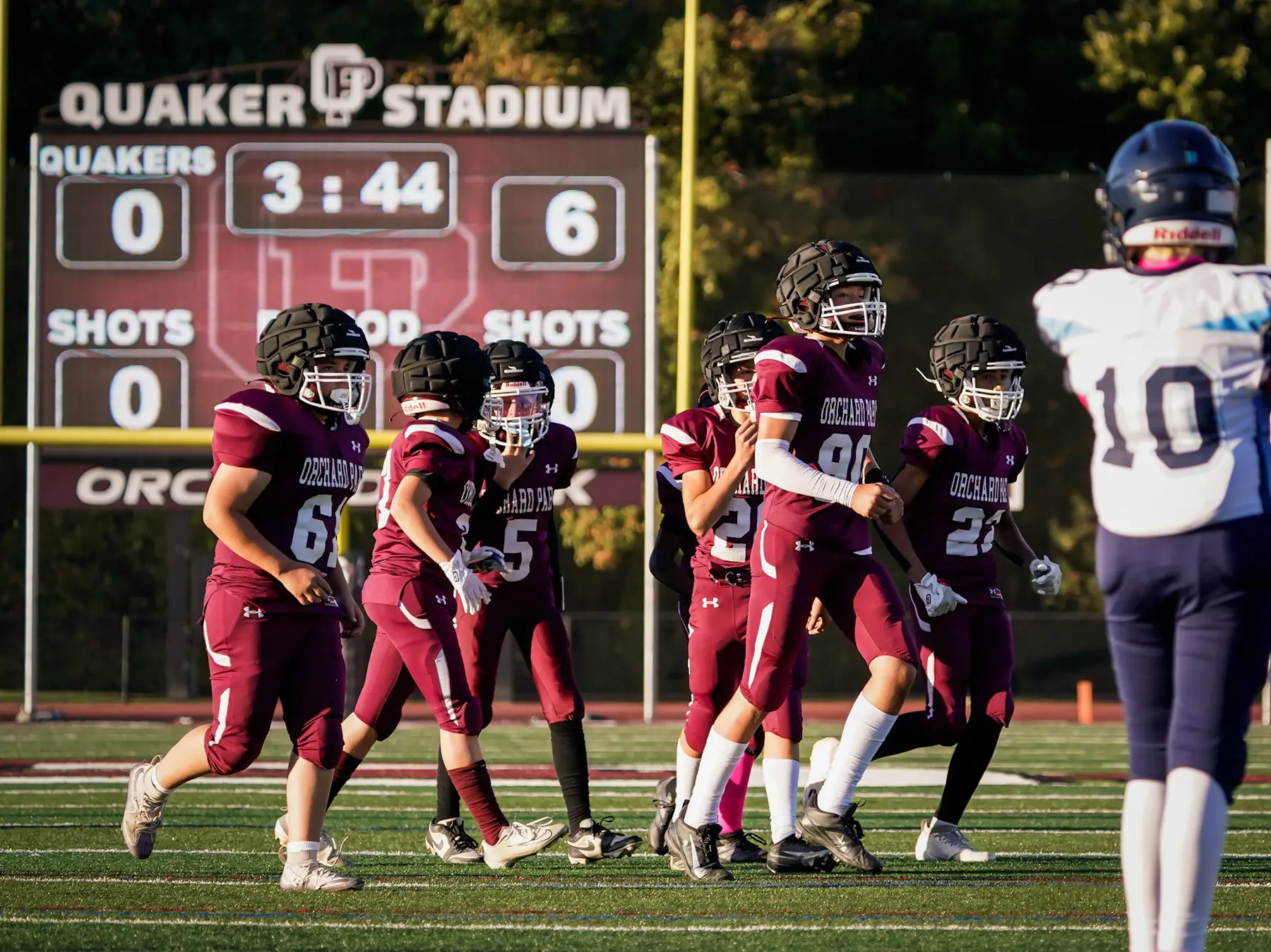 OP coming off the field
