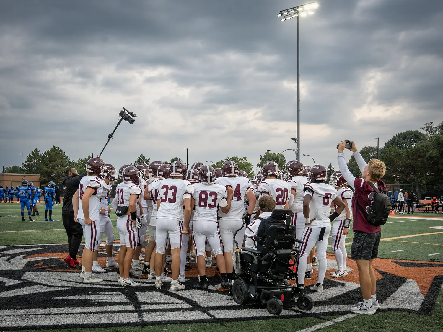 OP Pregame huddle
