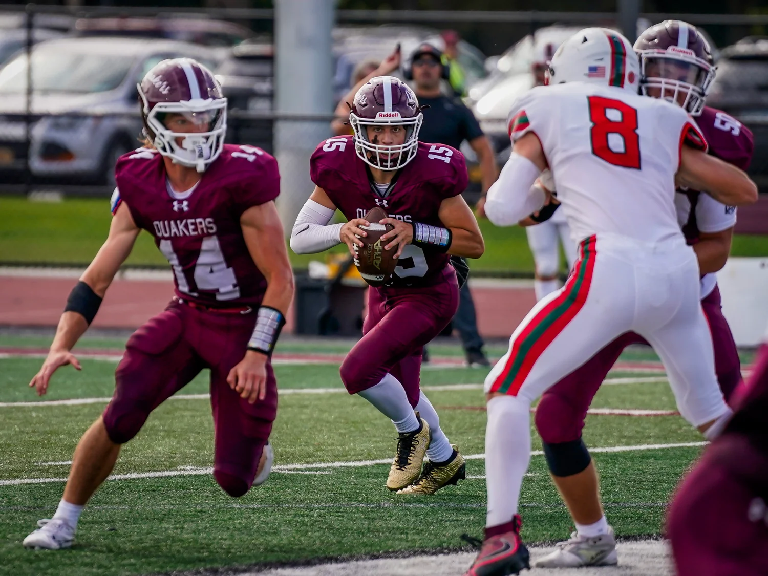 QB rolling out of the pocket