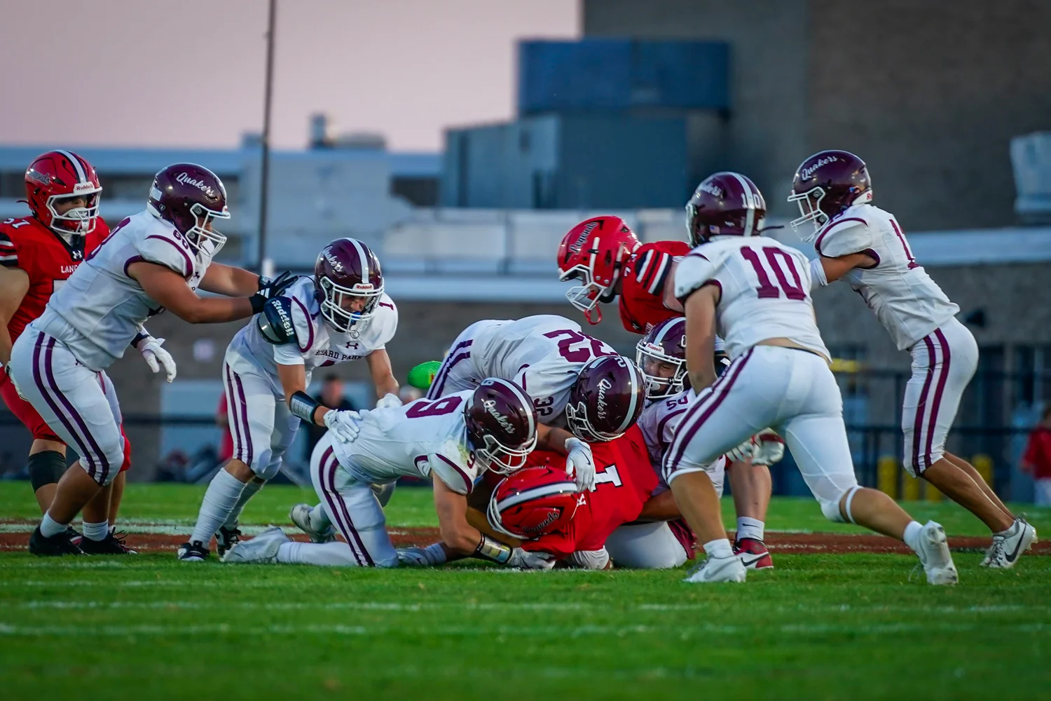Orchard Park Gang tackle against Lancaster