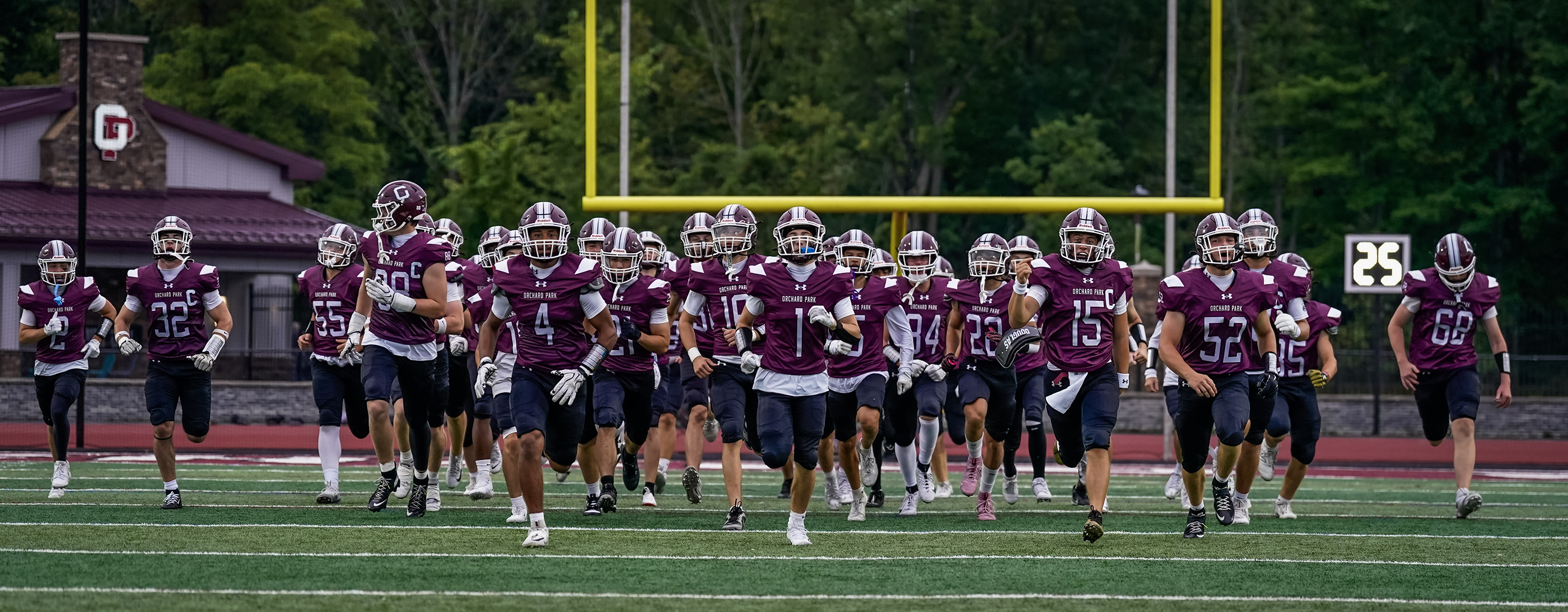Orchard Park Football Hitting the Field